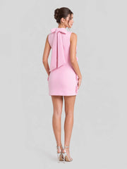 3D Floral Applique Bodycon Mini Dress