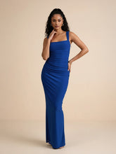 Amazing Mesh Ruched Column Maxi Dress