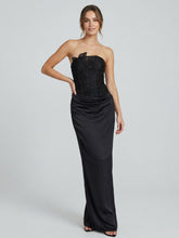 Mesh And Satin Maxi Dress