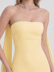 Bandeau Maxi Dress With Embellished Scarf