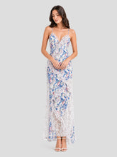 Boho Tiered Ruffle Floral Halter Maxi Dress