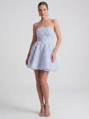 Exquisite Mesh & Sequin Bandeau Mini Dress