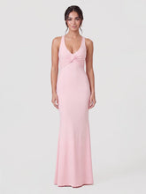 Jersey Knit Twist-Front Maxi Dress