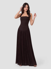 Pleated Halter Maxi Dress