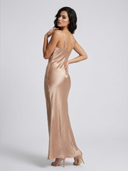 Glistening Bias-Cut Stain Trumpet Gown
