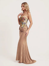 Sculpted Floral Corset Gown