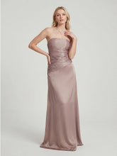 Strapless Taffeta Maxi Dress