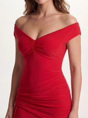 V-Neck Maxi Dress With Wrap-Detail
