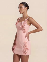 3D Floral Mini Dress