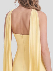 Bandeau Maxi Dress With Embellished Scarf