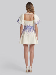 Chic A-Line Print Belted Mini Dress