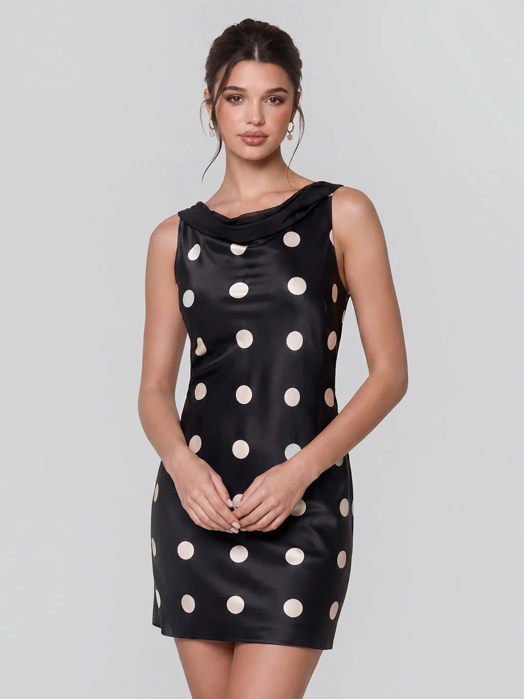 Chic Backless Stain Mini Dress