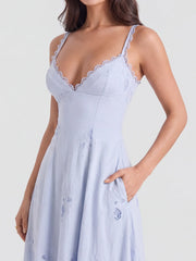 Lace & Cotton Broderie Anglais Midi Sundress